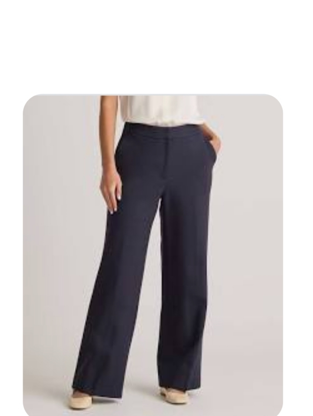 Quince Ultra Stretch Ponte Trouser Black Sz 14 NWT